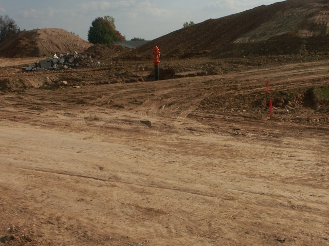 New Firehouse construction taken 11-04-2007. Fire hydrant in before station is 1/4 done.