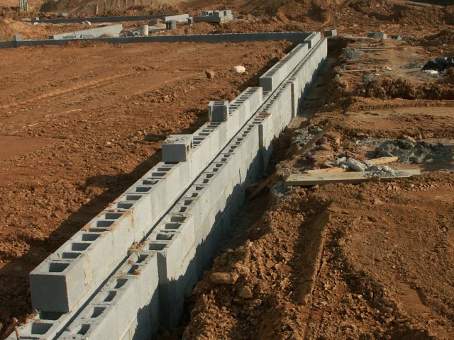 New Firehouse construction taken 11-04-2007. Footer/wall of southwest back wall.