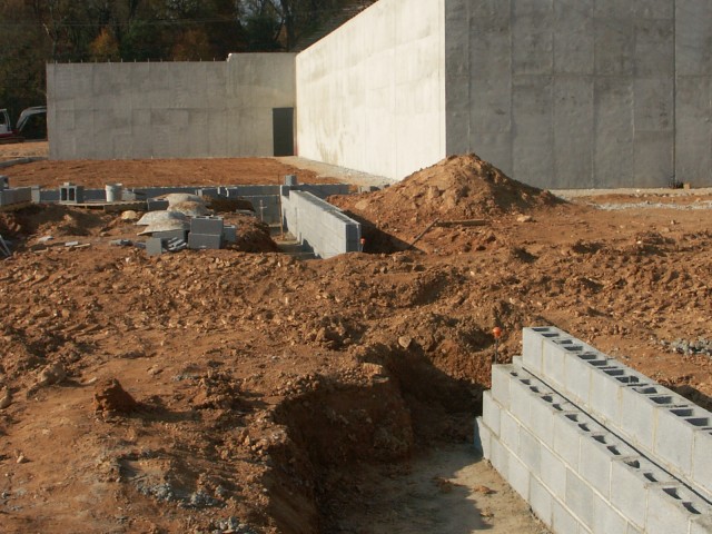 New Firehouse construction taken 11-04-2007. Southeast corner looking west.