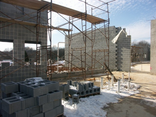 Back entrance and community room area.