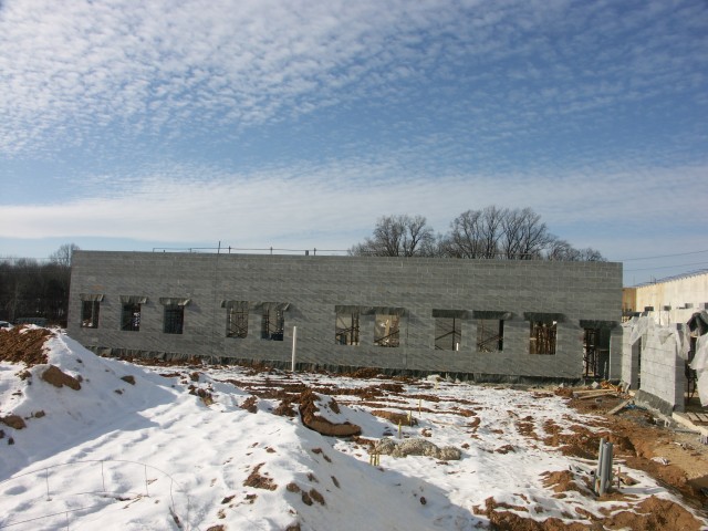 Back side of station looking west.